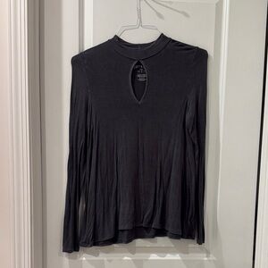 American Eagle Outfitters Dark Gray Long Sleeve Top